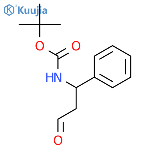 tert-butyl N-(3-oxo-1-phenylpropyl)carbamate structure