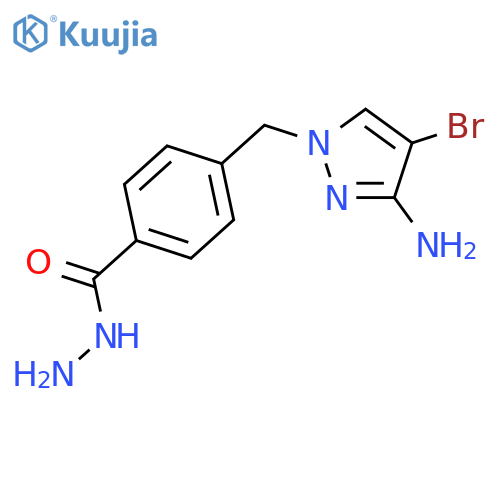 4-(3-amino-4-bromo-1H-pyrazol-1-yl)methylbenzohydrazide structure
