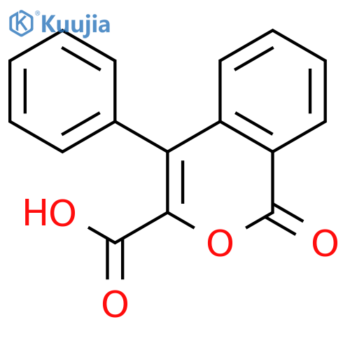 1-Oxo-4-phenyl-1H-isochromene-3-carboxylic acid structure