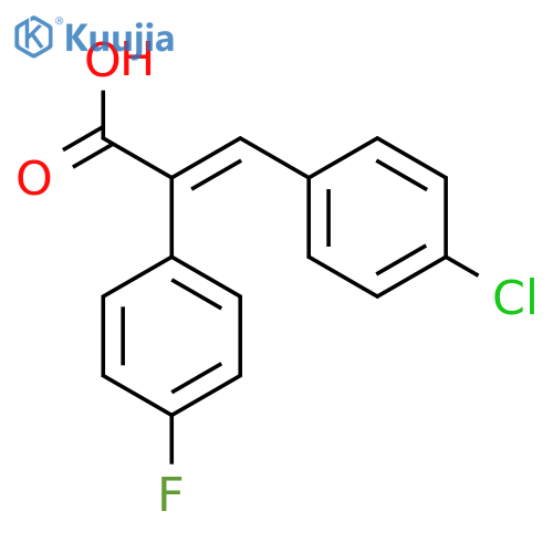 3-(4-Chlorophenyl)-2-(4-fluorophenyl)prop-2-enoic acid structure