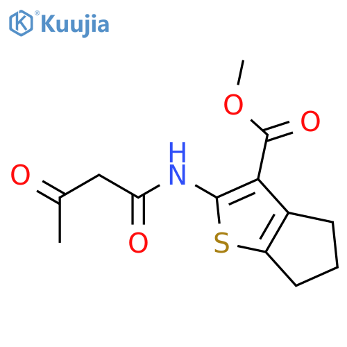 <br>2-(3-Oxo-butyrylamino)-5,6-dihydro-4H-cyclopenta[b]thiophene-3-carboxylic a cid methyl ester structure