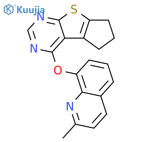 12-(2-methylquinolin-8-yl)oxy-7-thia-9,11-diazatricyclo6.4.0.0^{2,6}dodeca-1(8),2(6),9,11-tetraene structure