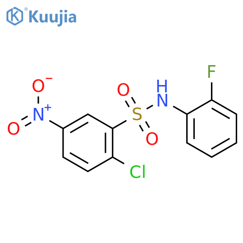 2-Chloro-N-(2-fluoro-phenyl)-5-nitro-benzenesulfonamide structure