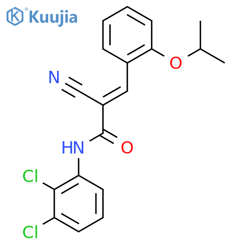 (E)-2-cyano-N-(2,3-dichlorophenyl)-3-(2-propan-2-yloxyphenyl)prop-2-enamide structure