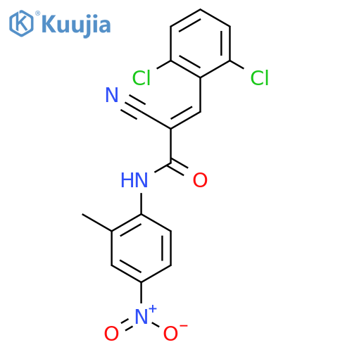 2-cyano-3-(2,6-dichlorophenyl)-N-(2-methyl-4-nitrophenyl)prop-2-enamide structure