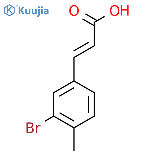 3-(3-bromo-4-methylphenyl)prop-2-enoic acid structure