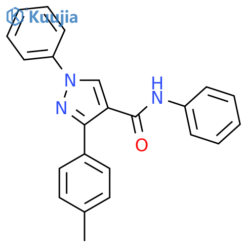 3-(4-methylphenyl)-N,1-diphenyl-1H-pyrazole-4-carboxamide structure