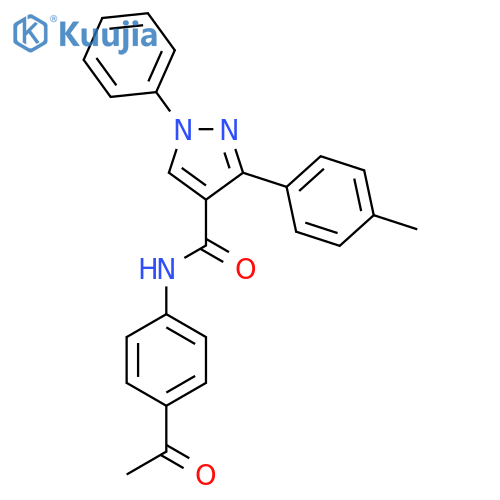 N-(4-acetylphenyl)-3-(4-methylphenyl)-1-phenyl-1H-pyrazole-4-carboxamide structure