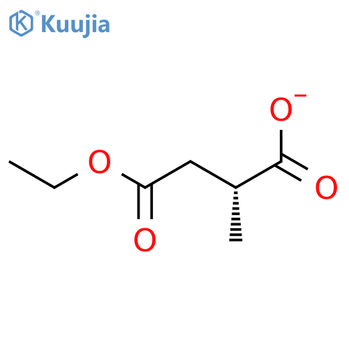 (2R)-4-ethoxy-2-methyl-4-oxobutanoic acid structure
