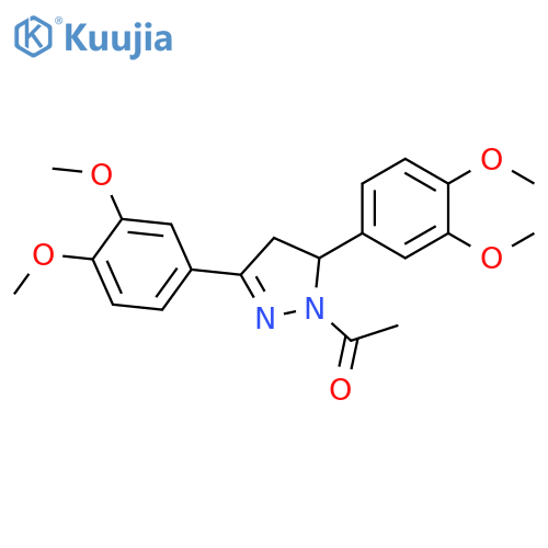 1-[3,5-bis(3,4-dimethoxyphenyl)-4,5-dihydro-1H-pyrazol-1-yl]ethan-1-one structure