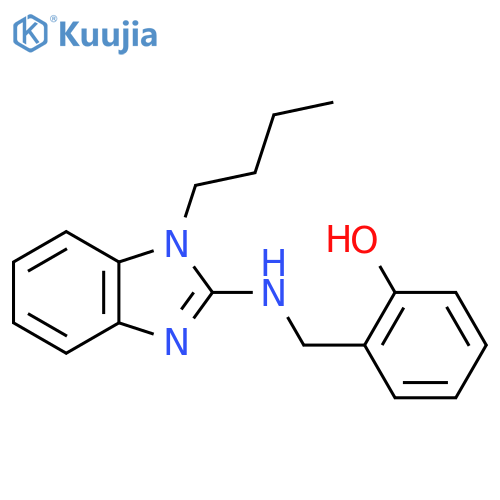 2-{(1-Butyl-1H-benzimidazol-2-yl)aminomethyl}phenol structure