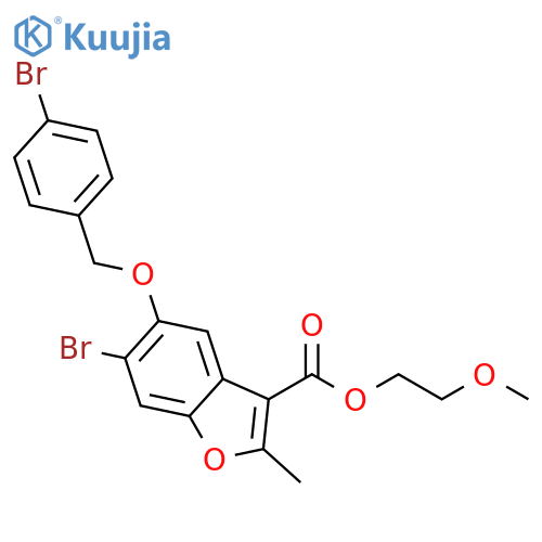 2-methoxyethyl 6-bromo-5-(4-bromophenyl)methoxy-2-methyl-1-benzofuran-3-carboxylate structure