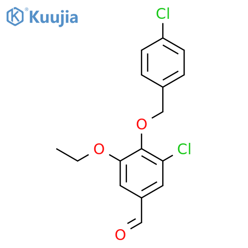 3-Chloro-4-(4-chloro-benzyloxy)-5-ethoxy-benzaldehyde structure