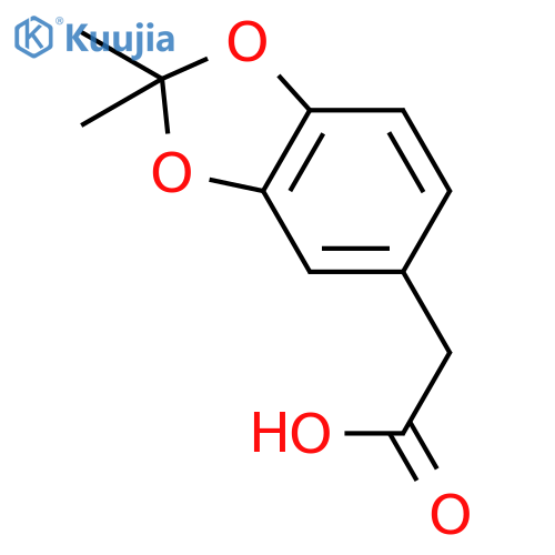 1,3-Benzodioxole-5-acetic acid, 2,2-dimethyl- structure