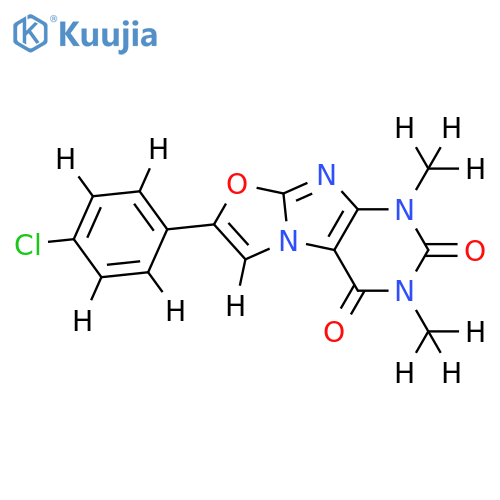 7-(4-chlorophenyl)-1,3-dimethyl-1H,2H,3H,4H-1,3oxazolo3,2-gpurine-2,4-dione structure