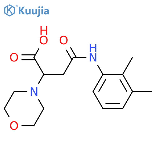 3-(2,3-dimethylphenyl)carbamoyl-2-(morpholin-4-yl)propanoic acid structure