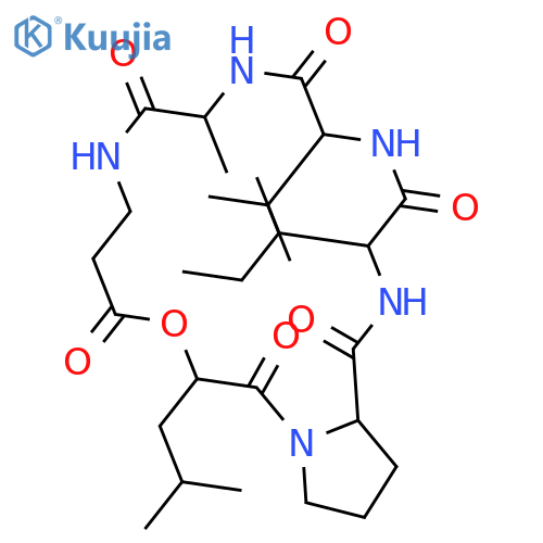 3-(butan-2-yl)-9-methyl-16-(2-methylpropyl)-6-(propan-2-yl)dodecahydropyrrolo[1,2-d][1,4,7,10,13,16]oxapentaazacyclononadecine-1,4,7,10,14,17(11H,16H)-hexone structure