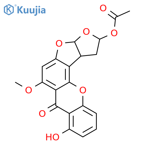 7H-Furo[3',2':4,5]furo[2,3-c]xanthen-7-one,2-(acetyloxy)-2,3,3a,12c-tetrahydro-8-hydroxy-6-methoxy-, (2a,3aa,12ca)- (9CI) structure