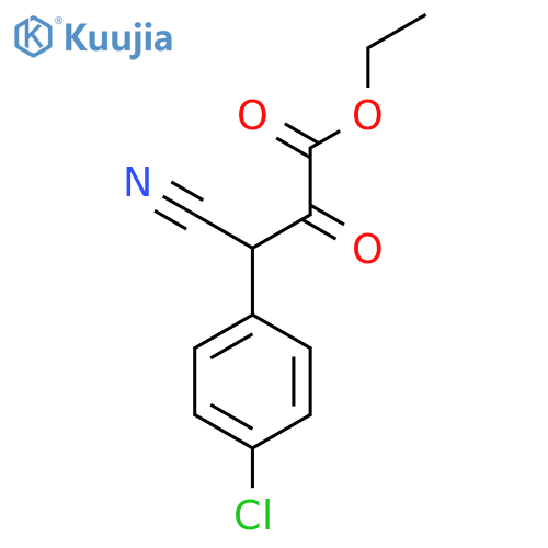 Ethyl 3-(4-chlorophenyl)-3-cyano-2-oxopropanoate structure