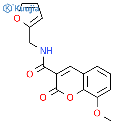 N-(furan-2-yl)methyl-8-methoxy-2-oxo-2H-chromene-3-carboxamide structure