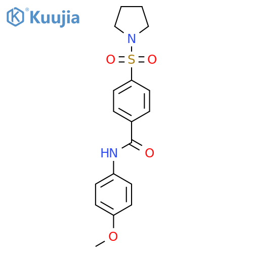 N-(4-methoxyphenyl)-4-(pyrrolidine-1-sulfonyl)benzamide structure