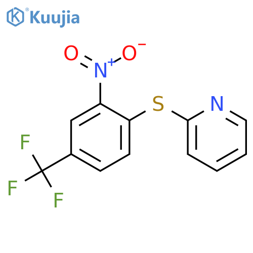 Pyridine,2-[[2-nitro-4-(trifluoromethyl)phenyl]thio]- structure