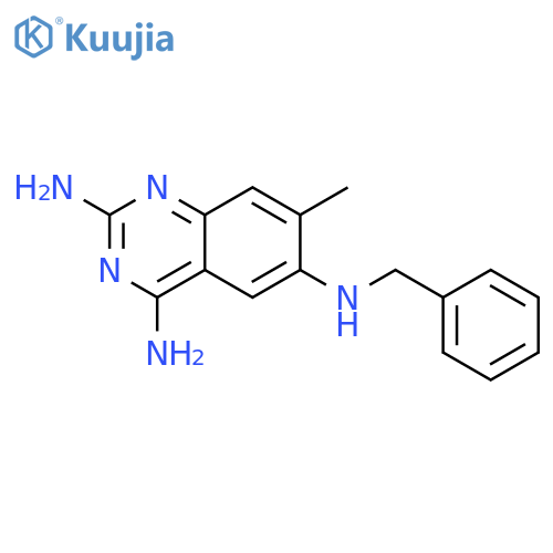 2,4,6-Quinazolinetriamine, 7-methyl-N6-(phenylmethyl)- structure