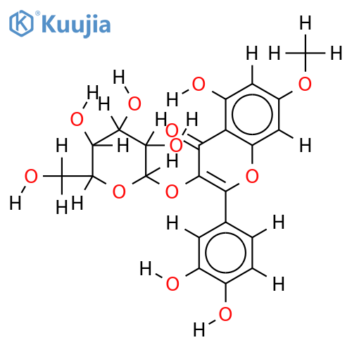 3-O-beta-D-Galactopyranoside-3,3',4',5-Tetrahydroxy-7-methoxyflavone structure