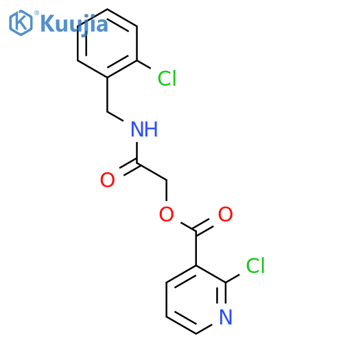 {[(2-Chlorophenyl)methyl]carbamoyl}methyl 2-chloropyridine-3-carboxylate structure