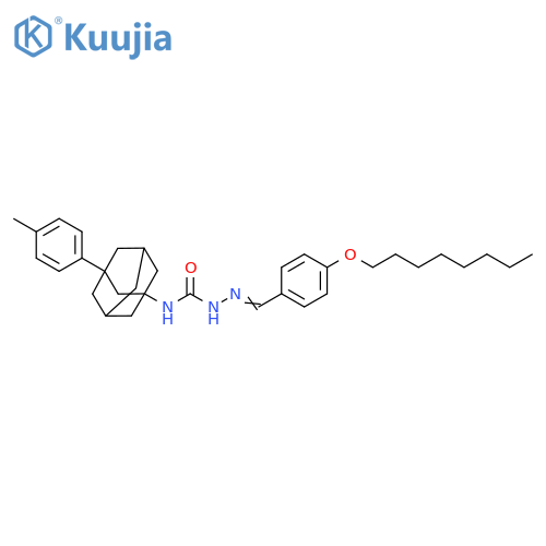 3-3-(4-methylphenyl)adamantan-1-yl-1-(E)-{4-(octyloxy)phenylmethylidene}aminourea structure