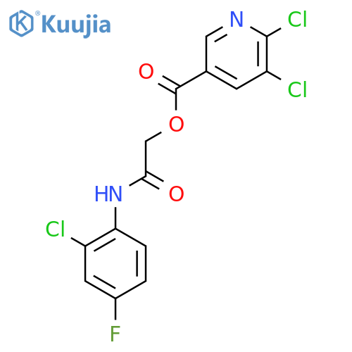 [(2-Chloro-4-fluorophenyl)carbamoyl]methyl 5,6-dichloropyridine-3-carboxylate structure