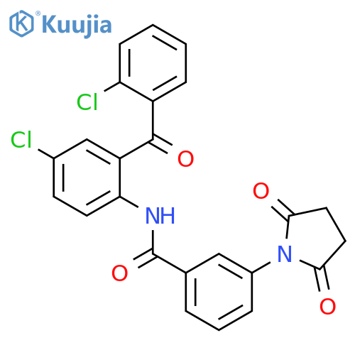 N-4-chloro-2-(2-chlorobenzoyl)phenyl-3-(2,5-dioxopyrrolidin-1-yl)benzamide structure