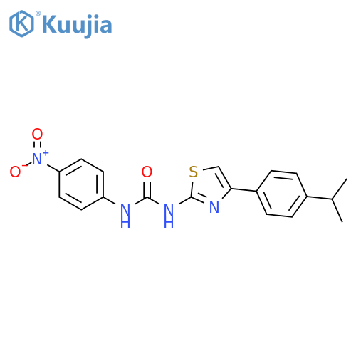 1-(4-nitrophenyl)-3-{4-4-(propan-2-yl)phenyl-1,3-thiazol-2-yl}urea structure