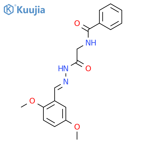 N-({N'-(1E)-(2,5-dimethoxyphenyl)methylidenehydrazinecarbonyl}methyl)benzamide structure
