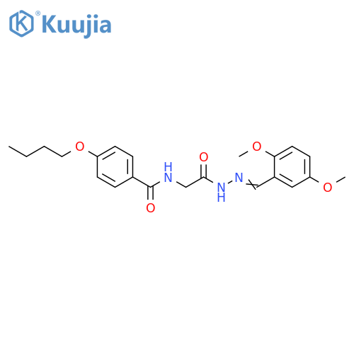 4-butoxy-N-({N'-(1E)-(2,5-dimethoxyphenyl)methylidenehydrazinecarbonyl}methyl)benzamide structure