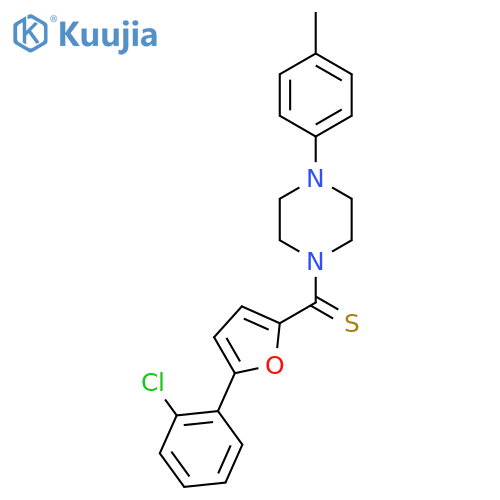 1-5-(2-chlorophenyl)furan-2-carbothioyl-4-(4-methylphenyl)piperazine structure