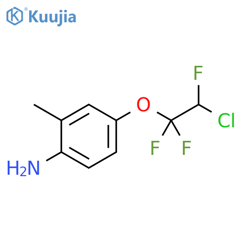 Benzenamine, 4-(2-chloro-1,1,2-trifluoroethoxy)-2-methyl- structure