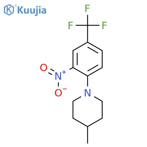 4-Methyl-1-[2-nitro-4-(trifluoromethyl)phenyl]piperidine structure