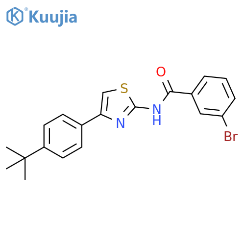 3-bromo-N-4-(4-tert-butylphenyl)-1,3-thiazol-2-ylbenzamide structure