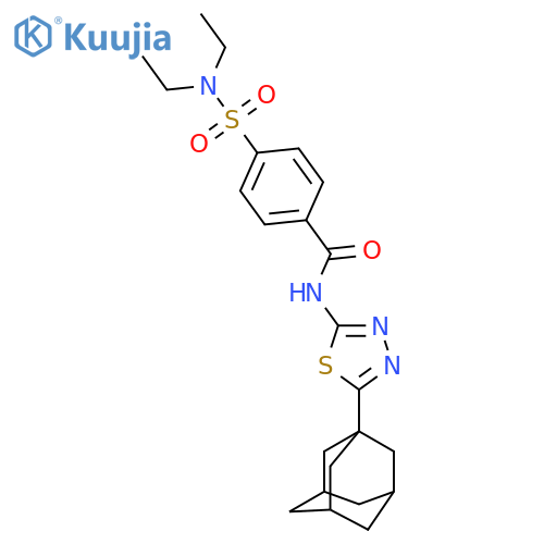 N-[5-(adamantan-1-yl)-1,3,4-thiadiazol-2-yl]-4-(diethylsulfamoyl)benzamide structure