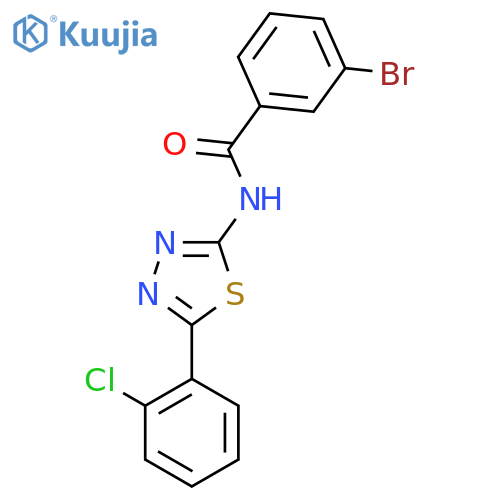 3-bromo-N-5-(2-chlorophenyl)-1,3,4-thiadiazol-2-ylbenzamide structure