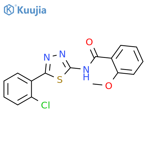 N-[5-(2-chlorophenyl)-1,3,4-thiadiazol-2-yl]-2-methoxybenzamide structure