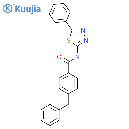 4-benzyl-N-(5-phenyl-1,3,4-thiadiazol-2-yl)benzamide structure