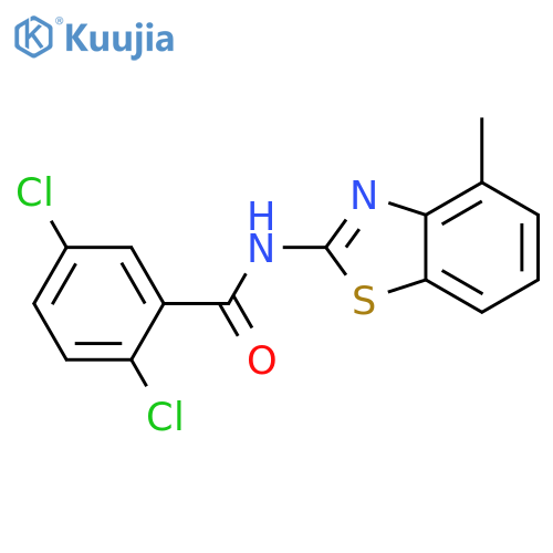 2,5-dichloro-N-(4-methyl-1,3-benzothiazol-2-yl)benzamide structure