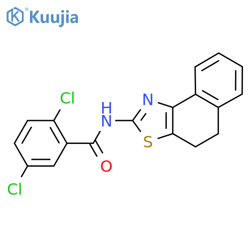 2,5-dichloro-N-{4H,5H-naphtho1,2-d1,3thiazol-2-yl}benzamide structure