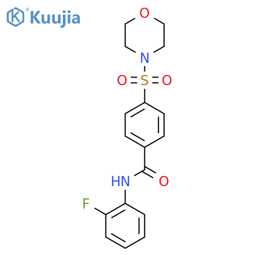 N-(2-fluorophenyl)-4-(morpholine-4-sulfonyl)benzamide structure