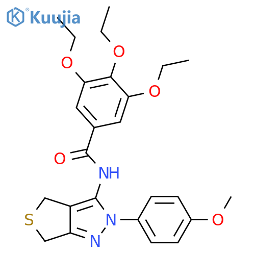 3,4,5-triethoxy-N-2-(4-methoxyphenyl)-2H,4H,6H-thieno3,4-cpyrazol-3-ylbenzamide structure