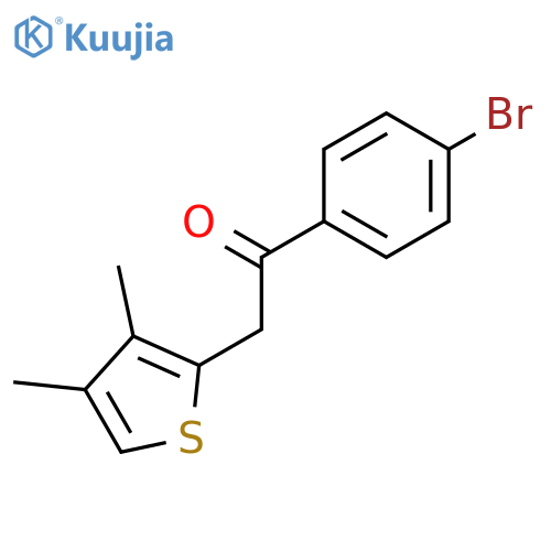 Ethanone, 1-(4-bromophenyl)-2-(3,4-dimethyl-2-thienyl)- structure