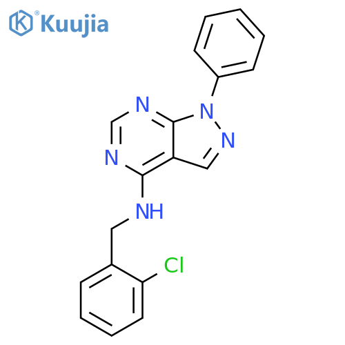 N-[(2-chlorophenyl)methyl]-1-phenyl-1H-pyrazolo[3,4-d]pyrimidin-4-amine structure