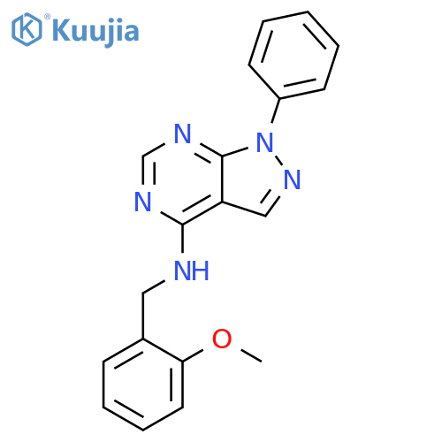 N-(2-methoxyphenyl)methyl-1-phenyl-1H-pyrazolo3,4-dpyrimidin-4-amine structure
